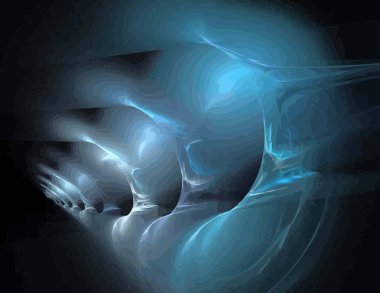 Dijital fraktal ile çok renkli bir çizimi