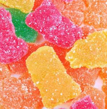 Çok renkli meyve jöle gün