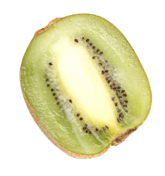 Rohe Kiwi Isoliert Auf Weiß — Stockfoto