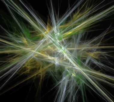 Siyah Renk Üzerine Bir Dijital Fraktal Resmi