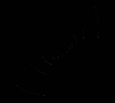 Siyah Renk Üzerine Bir Dijital Fraktal Resmi