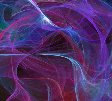 Siyah Renk Üzerine Bir Dijital Fraktal Resmi