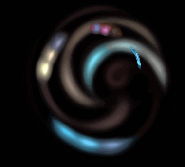 Siyah Renk Üzerine Bir Dijital Fraktal Resmi