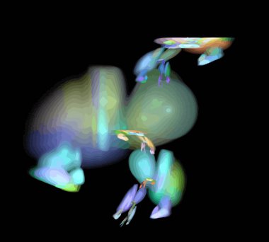 Siyah Renk Üzerine Bir Dijital Fraktal Resmi