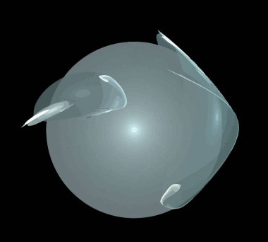 Siyah Renk Üzerine Bir Dijital Fraktal Resmi