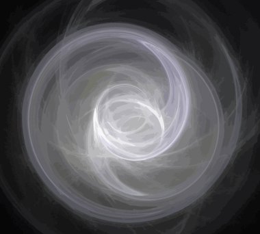 Siyah Renk Üzerine Bir Dijital Fraktal Resmi