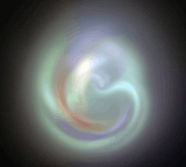 Siyah Renk Üzerine Bir Dijital Fraktal Resmi