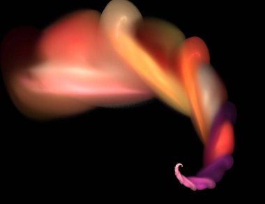 Siyah Renk Üzerine Bir Dijital Fraktal Resmi