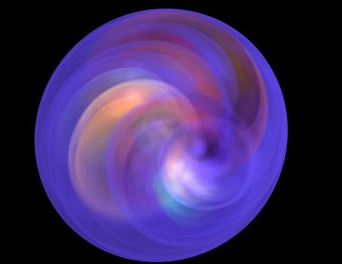 Siyah Renk Üzerine Bir Dijital Fraktal Resmi