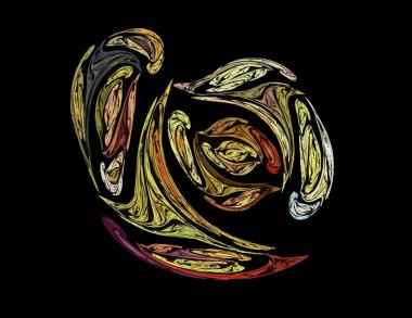 Dijital fraktal ile çok renkli bir çizimi