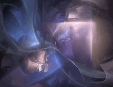 Dijital fraktal ile çok renkli bir çizimi