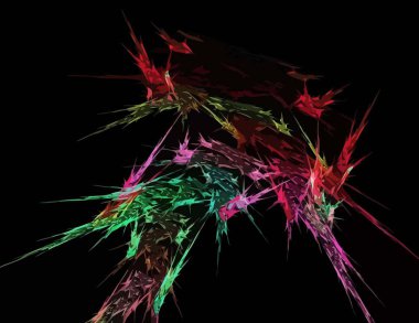 Dijital fraktal ile çok renkli bir çizimi