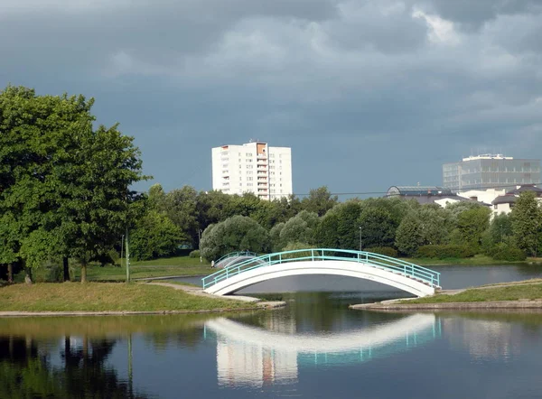 Estate Nel Parco Cittadino Secco Giornata Sole — Foto Stock