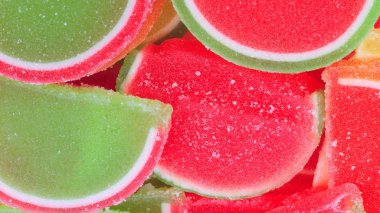 çok renkli meyve jölesi