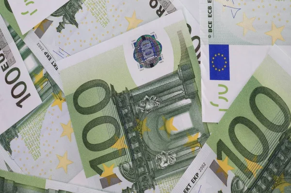 Billete Euros Europa Cientos — Foto de Stock