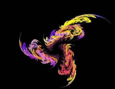 Dijital fraktal ile çok renkli bir çizimi