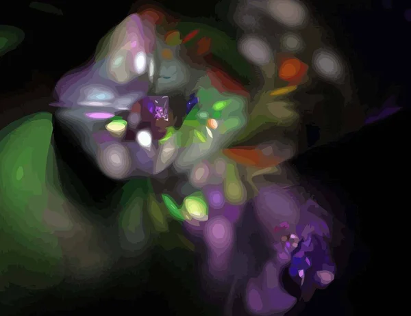 One Ilustración Fractal Digital Con Multicolor — Archivo Imágenes Vectoriales