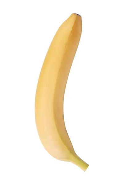 Surový Žlutý Banán Izolovaný — Stock fotografie