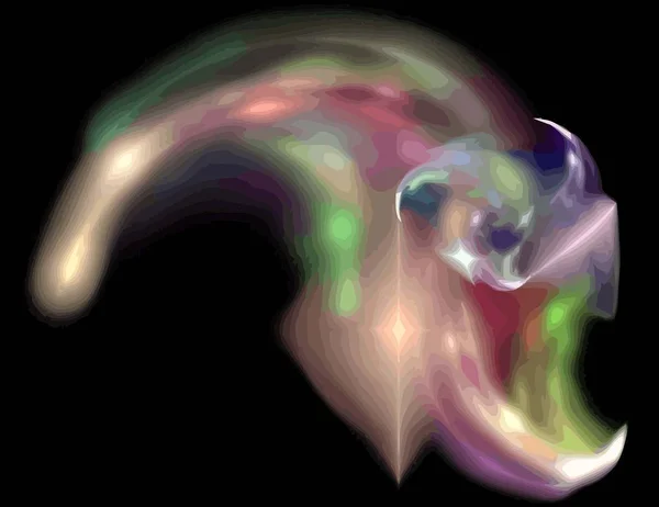 Jeden Obrázek Digitální Fraktální Multicolor — Stockový vektor