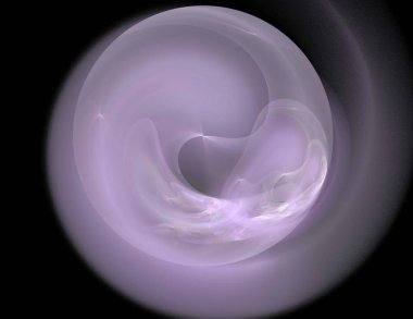 Siyah Renk Üzerine Bir Dijital Fraktal Resmi