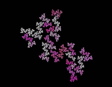 Dijital fraktal ile çok renkli bir çizimi