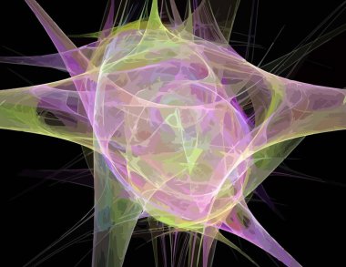 Dijital fraktal ile çok renkli bir çizimi