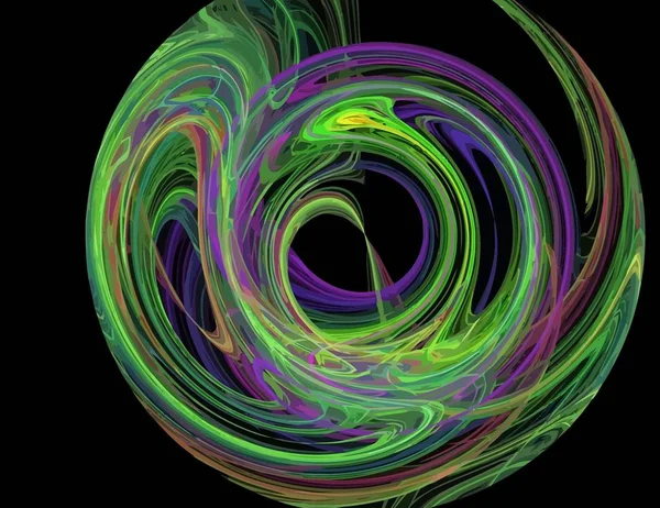 Illustration Digitala Fraktal Med Multicolor — Stock vektor