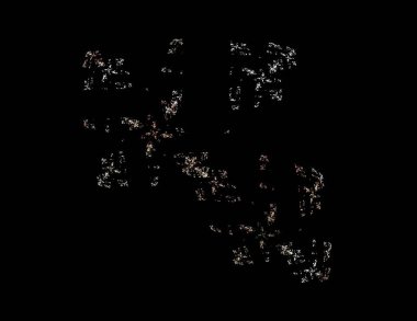 Siyah Renk Üzerine Bir Dijital Fraktal Resmi