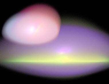 Siyah Renk Üzerine Bir Dijital Fraktal Resmi