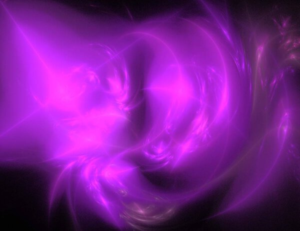 изображение одного цифрового фрактала на черном цвете