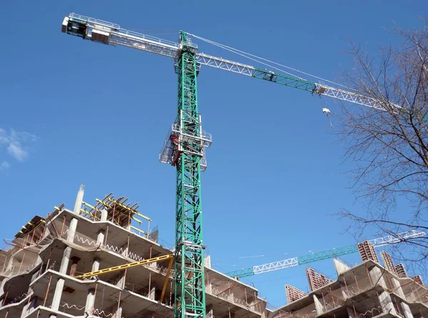 Huis Ontwikkelen Ten Dage Met Kraan — Stockfoto