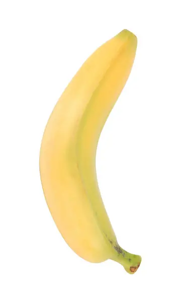 Żółty Banan Białym Tle — Zdjęcie stockowe