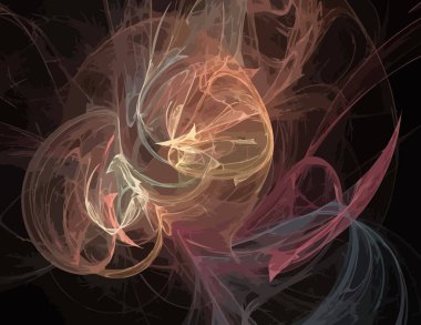 Dijital fraktal ile çok renkli bir çizimi