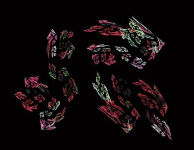 Dijital fraktal ile çok renkli bir çizimi