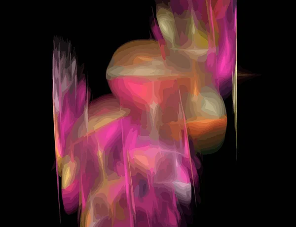 Ilustracja Jeden Cyfrowy Fraktal Multicolor — Wektor stockowy