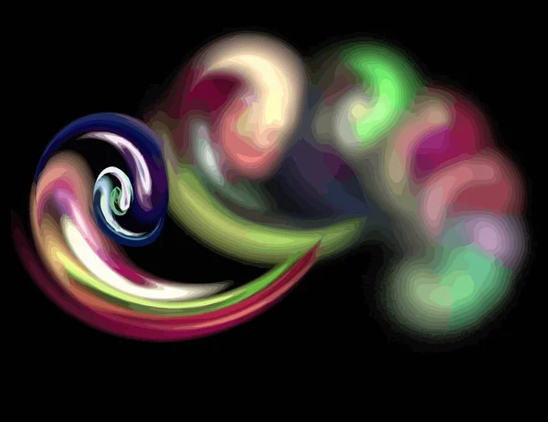 Una Illustrazione Del Frattale Digitale Con Multicolore — Vettoriale Stock