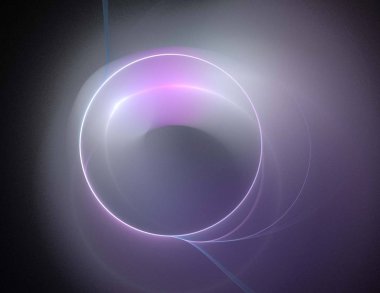 Siyah Renk Üzerine Bir Dijital Fraktal Resmi