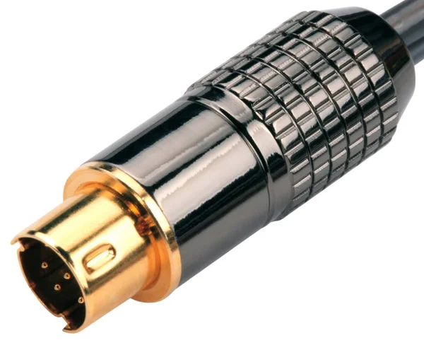 Mannelijke Plug Connector Geïsoleerd — Stockfoto