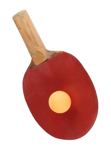 Pipistrello Ping Pong Isolato — Foto Stock