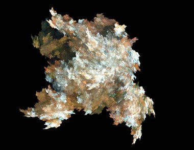 Siyah Renk Üzerine Bir Dijital Fraktal Resmi