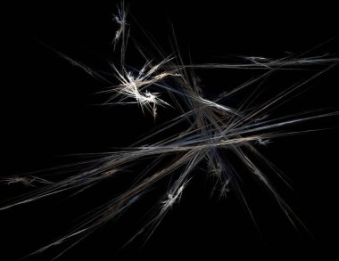 Siyah Renk Üzerine Bir Dijital Fraktal Resmi