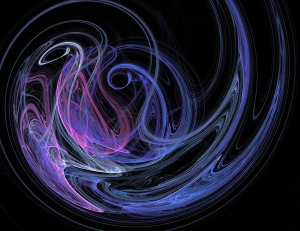 Siyah Renk Üzerine Bir Dijital Fraktal Resmi