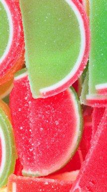 çok renkli meyve jölesi