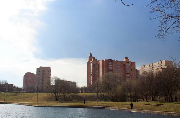 Printemps Dans Parc Ville Jour — Photo