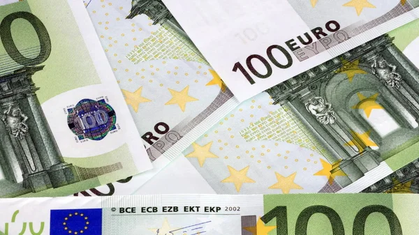 Europejski Banknot Euro Setek — Zdjęcie stockowe