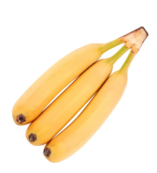 Viele Gelbe Bananen Isoliert — Stockfoto