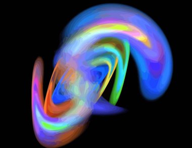 Dijital fraktal ile çok renkli bir çizimi