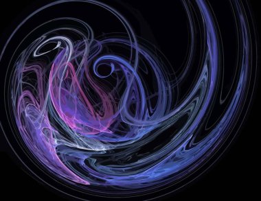 Dijital fraktal ile çok renkli bir çizimi