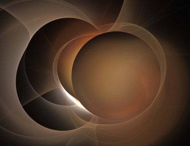 Siyah Renk Üzerine Bir Dijital Fraktal Resmi