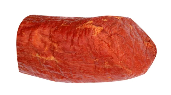 Pedaço de carne cozida e defumada isolado durante o dia — Fotografia de Stock